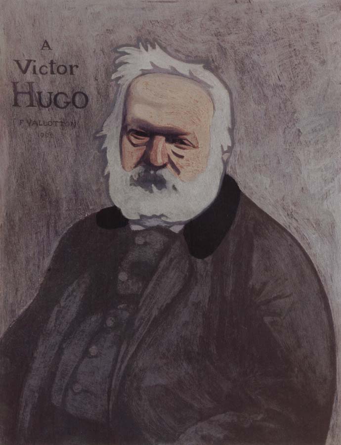 Portrait decoratif of Victor Hugo